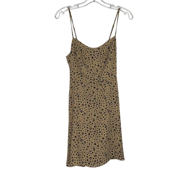 Sunday Best Aritzia cheetah print tank mini dress women's size 8 - Picture 1 of 12
